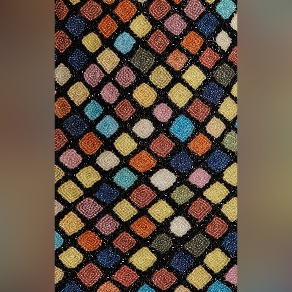 New Staud Le Sable Rainbow Beaded Embellishment Dress - Picture 8 of 9